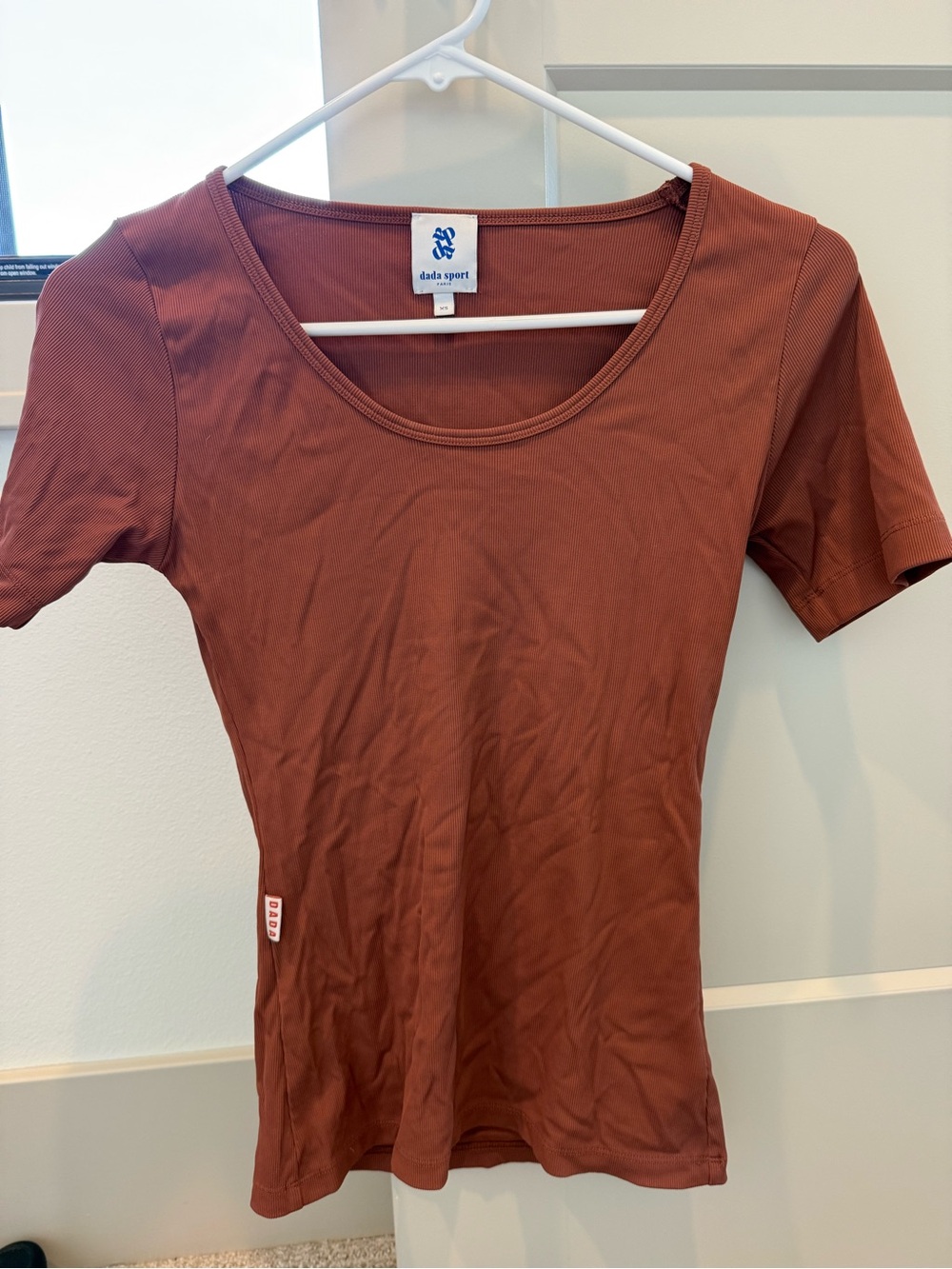 DADA Sport Scoop Neck Short Sleeve Top - Rust